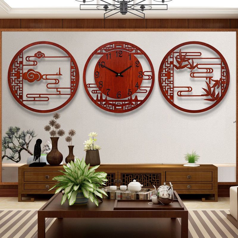 Luxury Lifestyle Watches - Kunstmuurschildering Luxe wandhorloge Ronde Chinese stijl