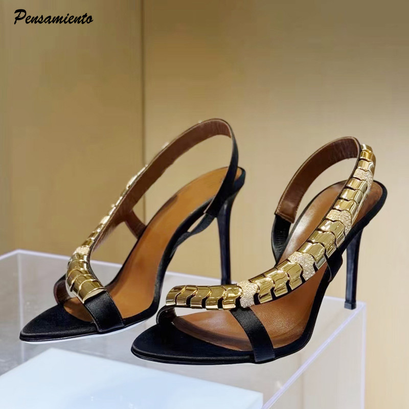 Luxury Lifestyle - Luxe strass-pailletten satijnen dames gladiatorsandalen mode