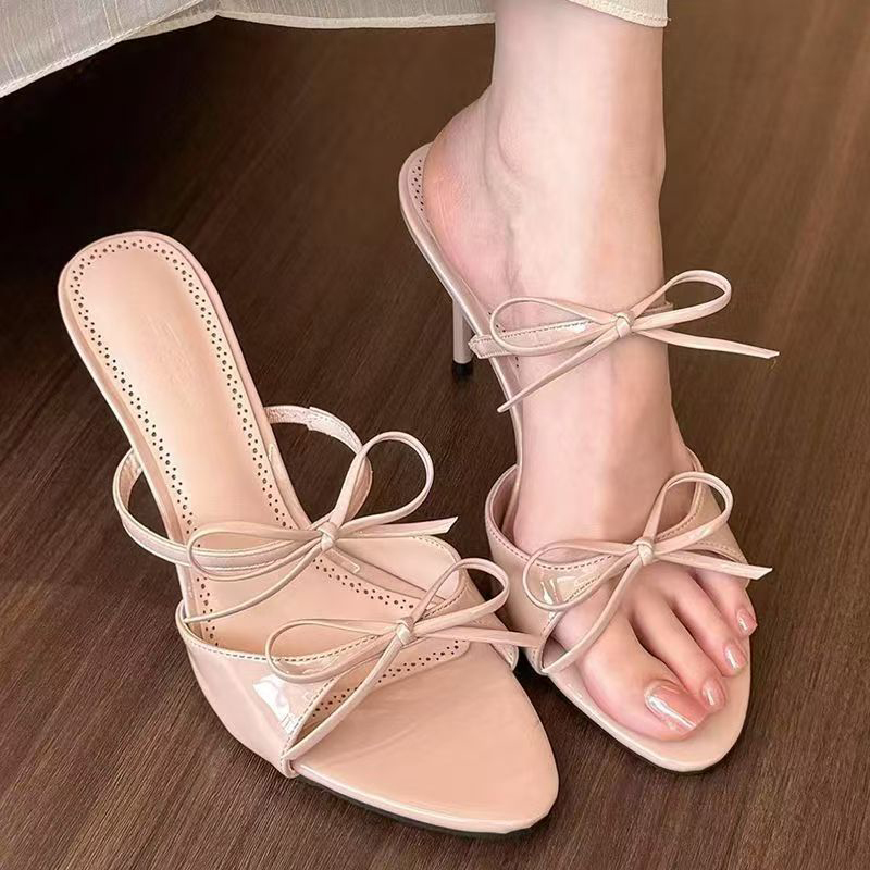 Luxury Lifestyle - Sexy hoge hakken slippers met strik,