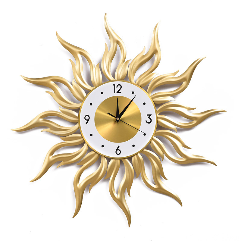Luxury Lifestyle Watches - Nordic Gold Wandklok Woonkamer Creatieve Zon