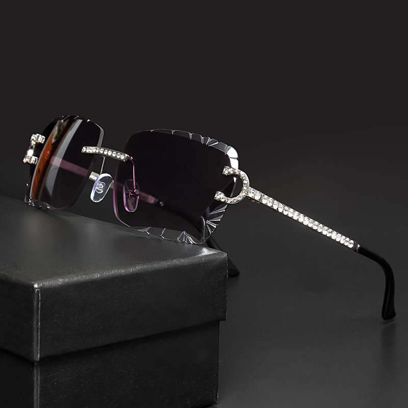 Luxury Lifestyle Men - Mode randloze vierkante zonnebril Vintage Diamond