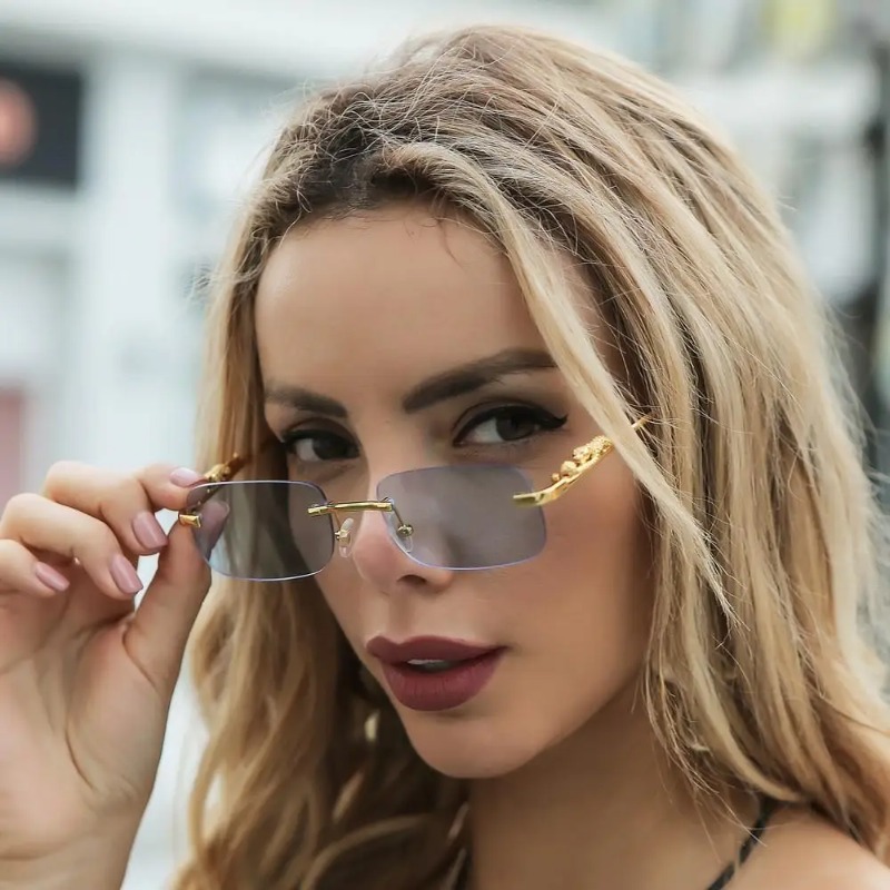 Riemloze vierkante zonnebrille - Luxury Lifestyle Men recensie en prijs